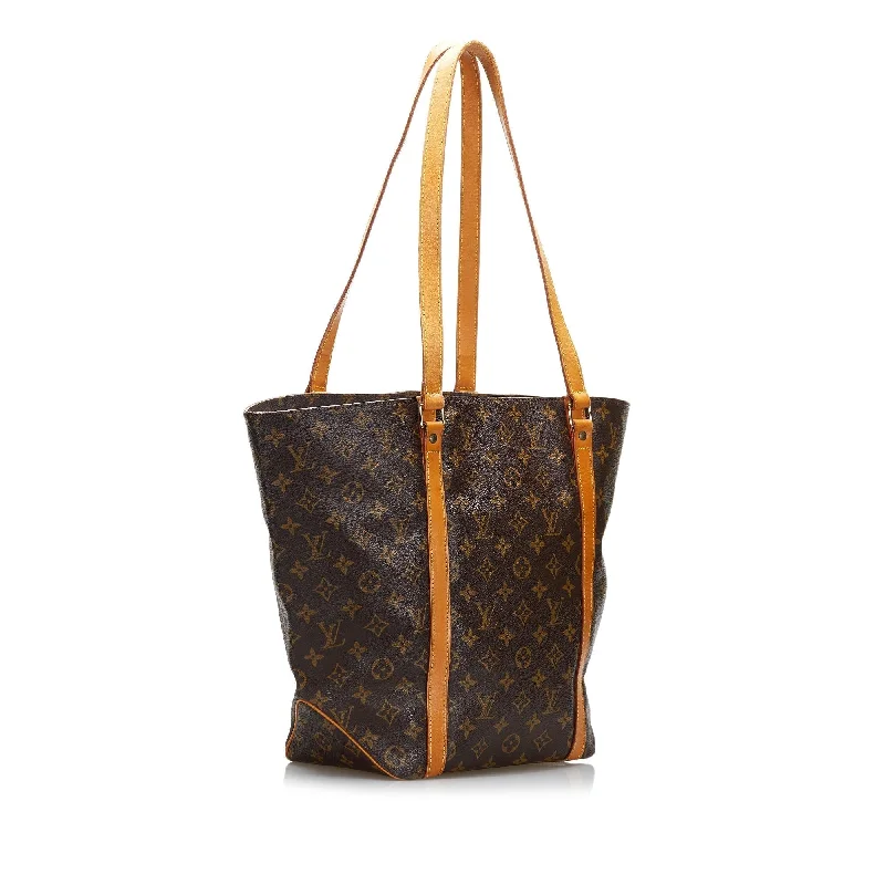 Louis Vuitton handbags with a back - zip pocket for storing valuablesLouis Vuitton Monogram Sac Shopping (SHG-37446)