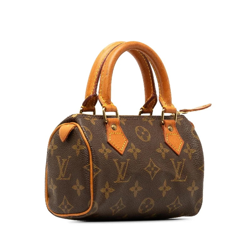 Louis Vuitton handbags with a metal - framed clasp for durabilityLouis Vuitton Monogram Mini HL Speedy (inNHL4)