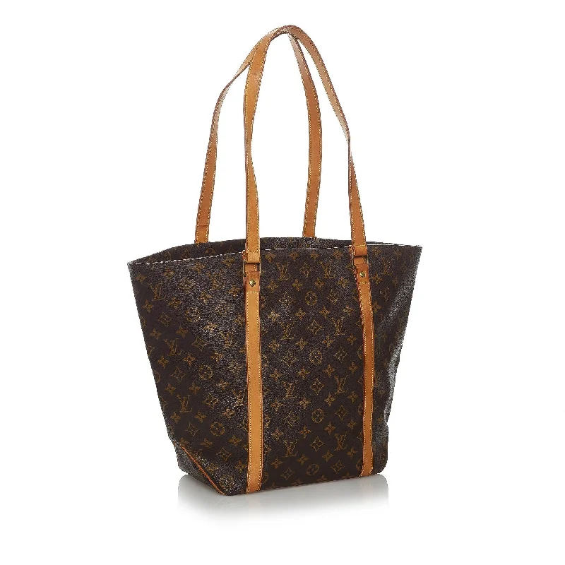 Louis Vuitton bags with a zip - around closure for enhanced securityLouis Vuitton Monogram Sac Shopping (SHG-34586)