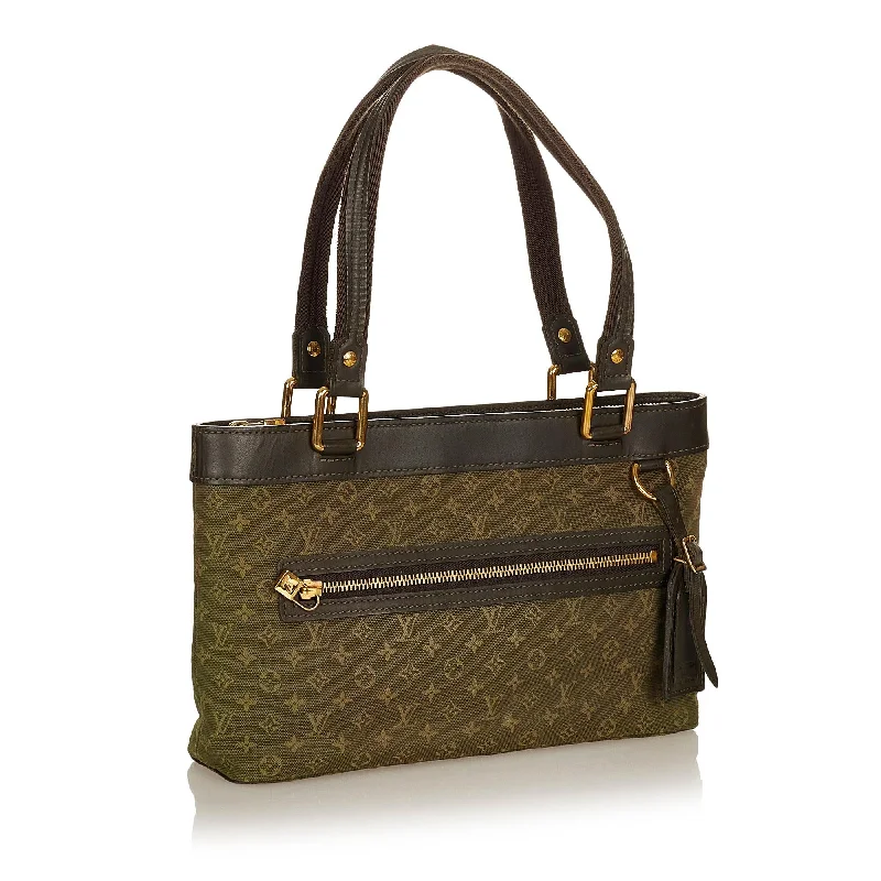 Louis Vuitton bags with a chain - link trim and a leather body for a modern edgeLouis Vuitton Monogram Mini Lin Lucille PM (26799)