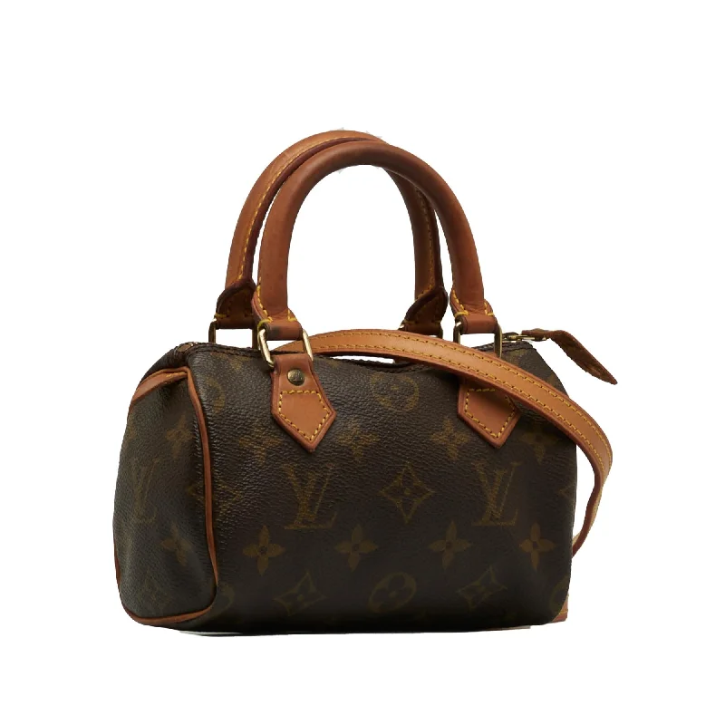 Louis Vuitton bags with a zip - around closure for enhanced securityLouis Vuitton Monogram Mini HL Speedy (tDV3SS)