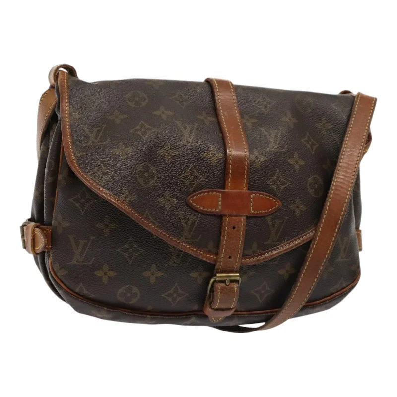 Small - sized Louis Vuitton Pochette Metis bags for a compact carryLOUIS VUITTON Monogram Saumur 30 Shoulder Bag M42256 LV Auth 75860