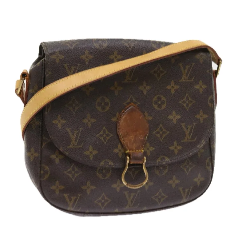 Louis Vuitton bags with a detachable mirror inside for on - the - go touch - upsLOUIS VUITTON Monogram Saint Cloud GM Shoulder Bag M51242 LV Auth bs9303