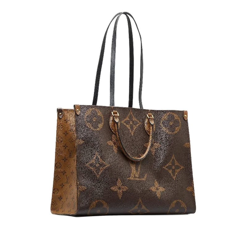 Louis Vuitton backpacks with a hidden back pocket for securityLOUIS VUITTON Monogram Reverse Giant Onthego GM Satchel