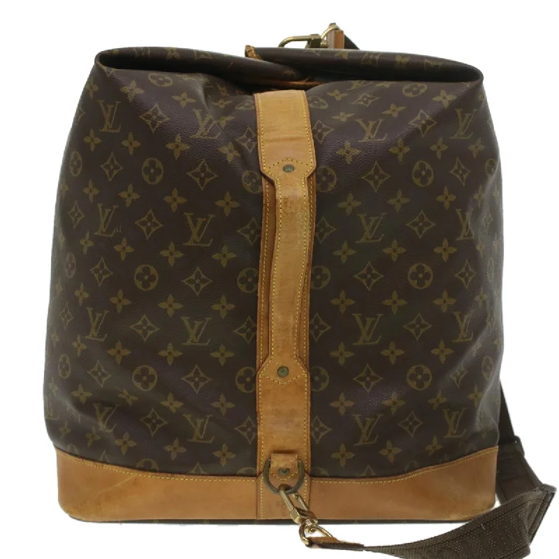 Louis Vuitton bags with a snap - button closure and a decorative charm for styleLOUIS VUITTON Monogram Sac Marine Shoulder Bag M41235 LV Auth 37899