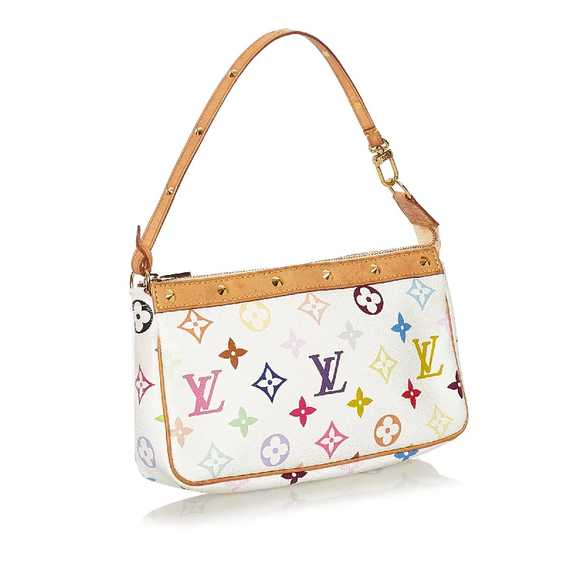 Louis Vuitton handbags with a metal - framed clasp for durabilityLouis Vuitton Monogram Multicolore Pochette Accessoires 35832)