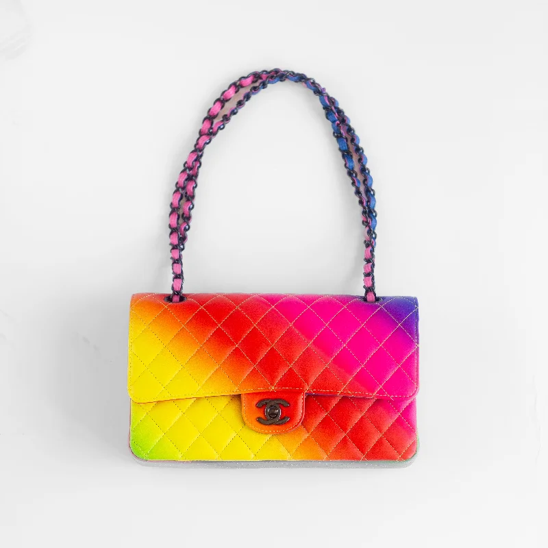 CHANEL - RARE TIMELESS BAG IN RAINBOW LEATHER