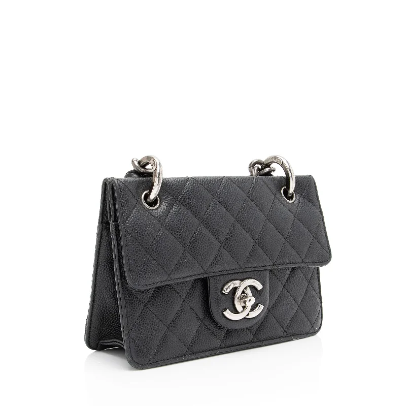 Chanel Caviar Leather Retro Class Small Flap Bag (W9Q8I9)