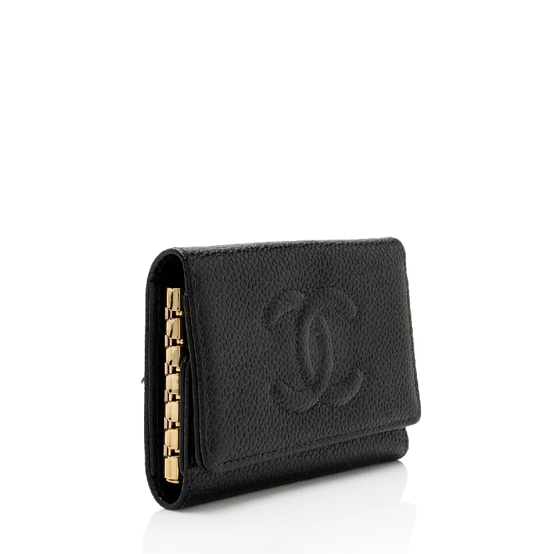 Chanel Caviar Leather Timeless CC 6 Key Holder (Fyokbl)