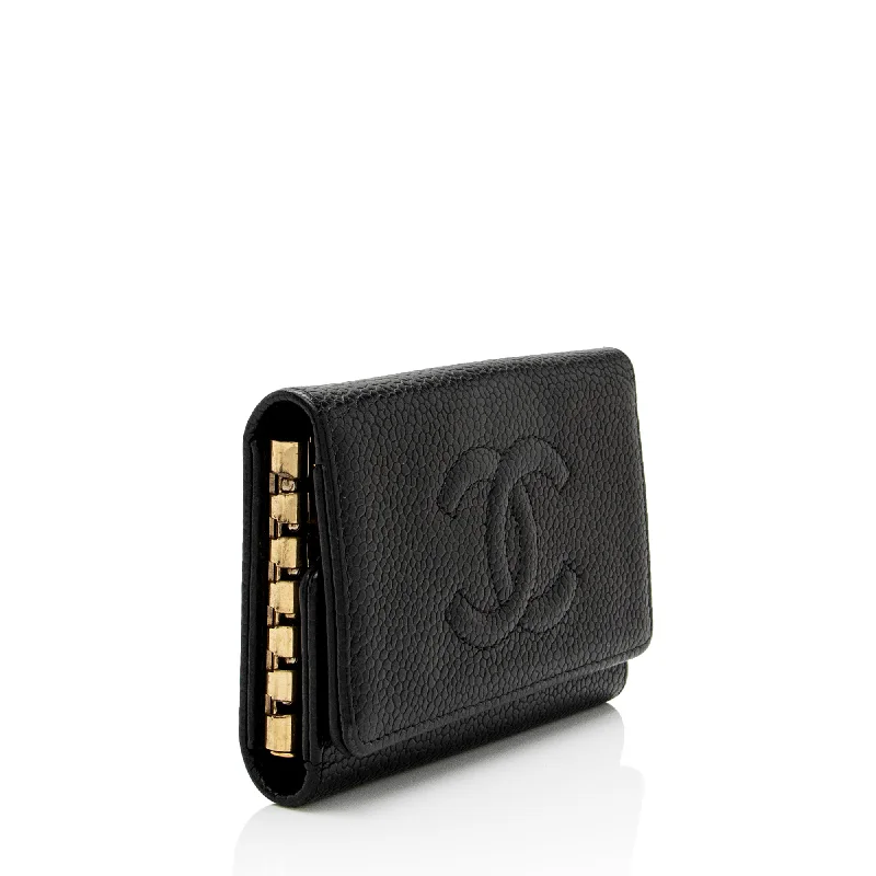 Chanel Caviar Leather Timeless CC 6 Key Holder (mNPvc8)