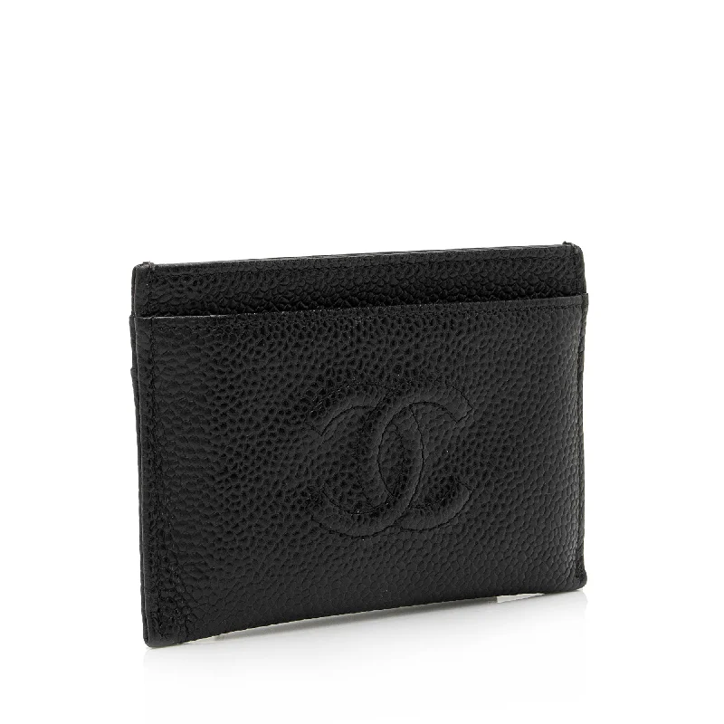 Chanel Caviar Leather Timeless CC Card Holder (RcPyJg)