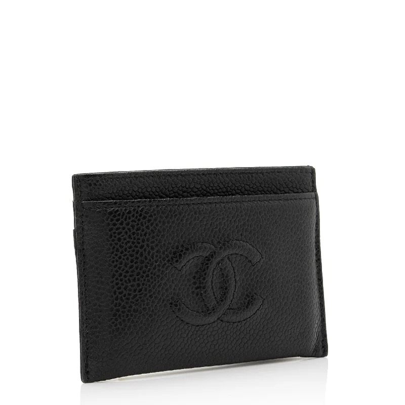 Chanel Caviar Leather Timeless CC Card Holder (ZV9jZJ)