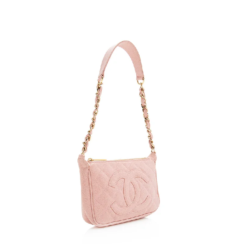 Chanel Caviar Leather Timeless CC Pochette (19704)