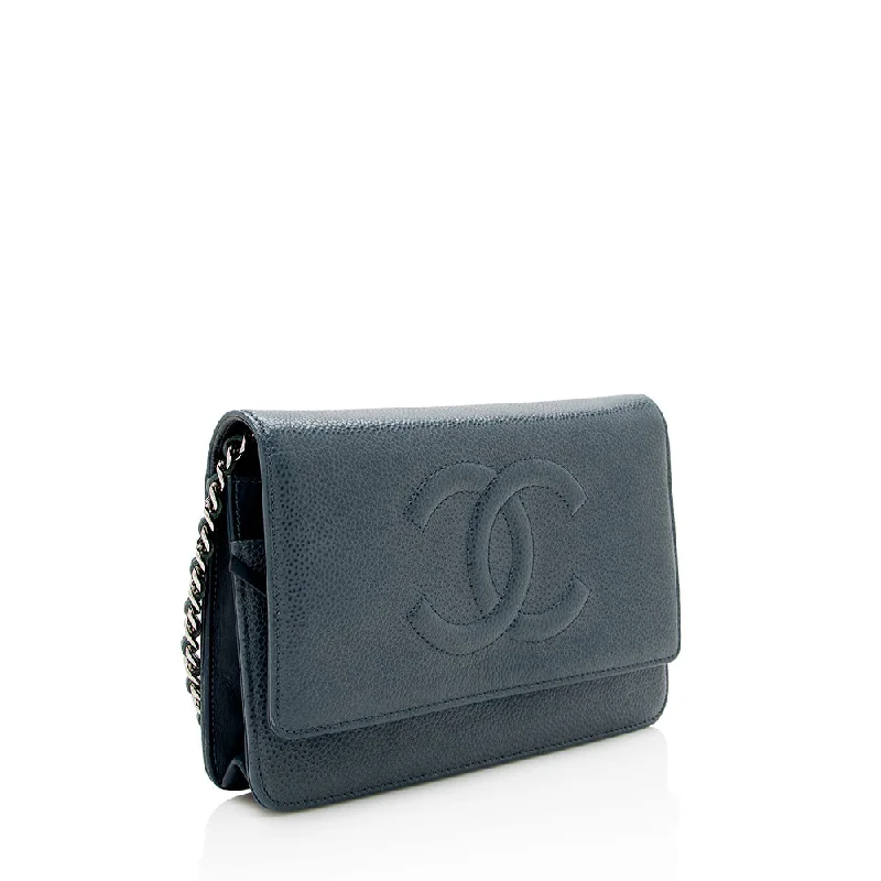 Chanel Caviar Leather Timeless CC Wallet on Chain Bag (16590)