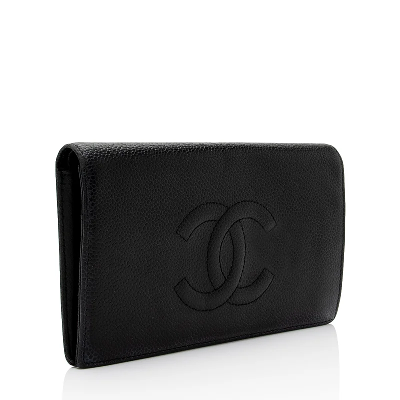 Chanel Caviar Leather Timeless CC Yen Wallet (ghvmN3)