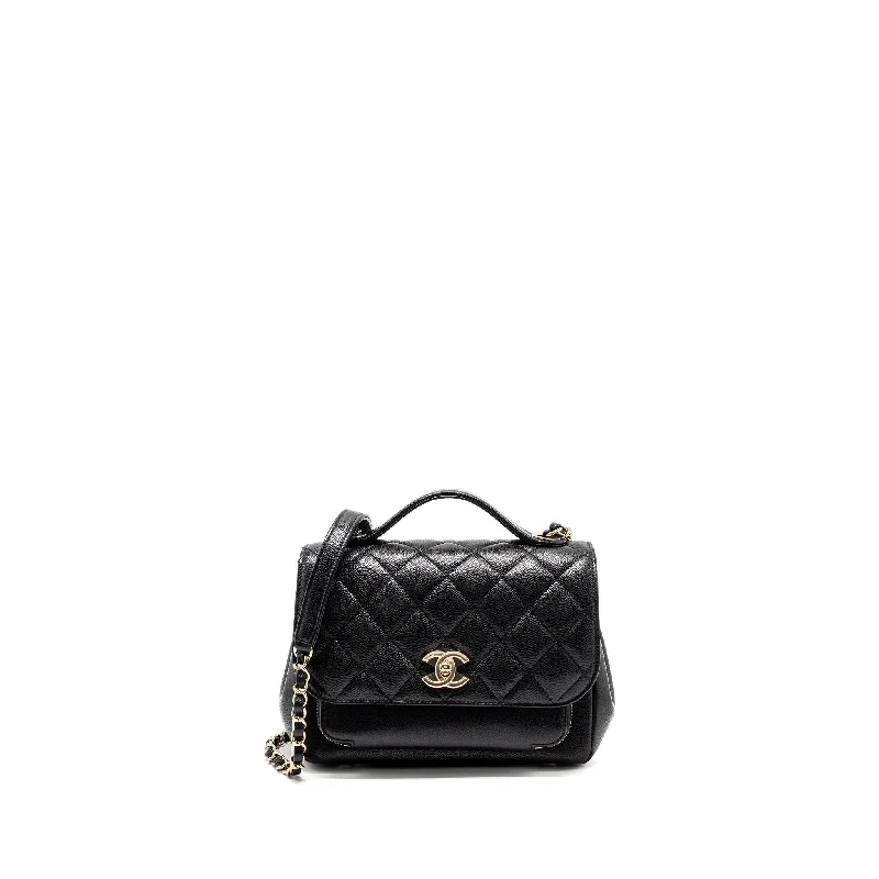 Chanel medium business affinity caviar black LGHW (Microchip)