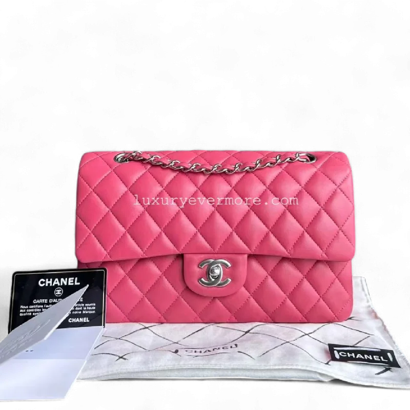 *Unused, Full Set, Receipt* Classic Flap Medium Quilted Lambskin Pink Series 29